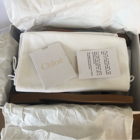 NIB $450 CHLOÉ Woody Logo Sandal (Women) in Black - size 40 EU / 10 US!
